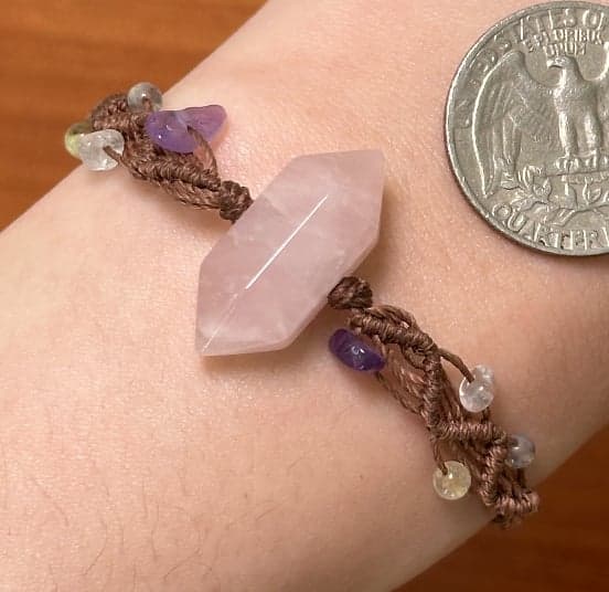 Rose Quartz Macramé Bracelet